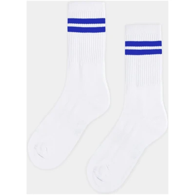 erlich textil Andi für Unisex aus Baumwolle (aus kontrolliert biologischem Anbau) in weiß/knallblau