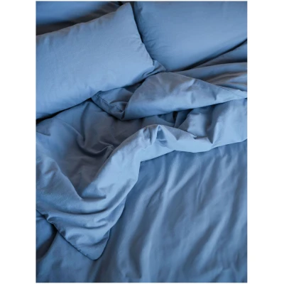 erlich textil Cotton Select Kopfkissenbezug für Unisex aus Baumwolle (kbA) in himmelblau