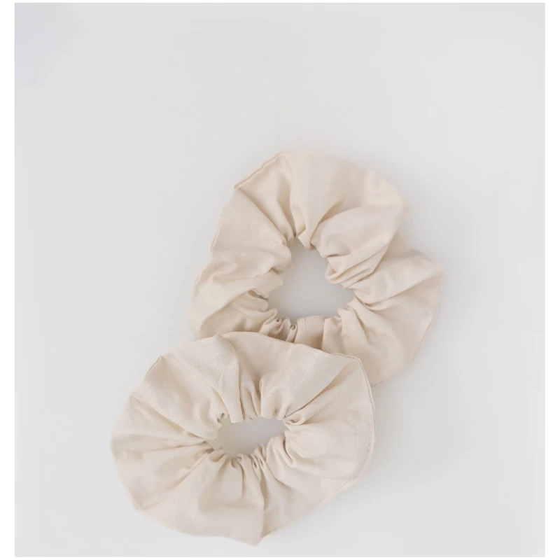 erlich textil Cotton Select Scrunchie im 2er Pack für Unisex aus Baumwolle (in Umstellung) in sand