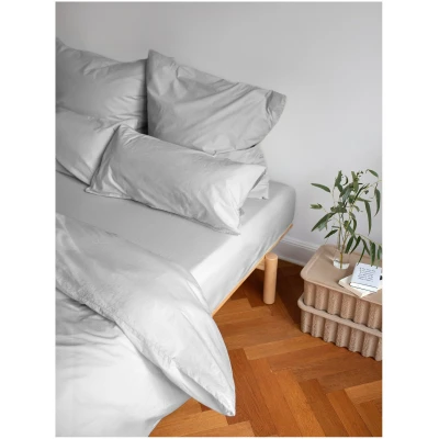 erlich textil Cotton Select Spannbettlaken für Unisex aus Baumwolle (in Umstellung) in hellgrau