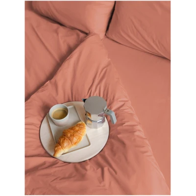erlich textil Cotton Select Spannbettlaken für Unisex aus Baumwolle (in Umstellung) in rostrot