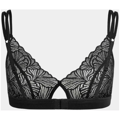 erlich textil Fluid Lace Cut-Out Bralette für Frauen aus Polyamid (recycelt) in schwarz