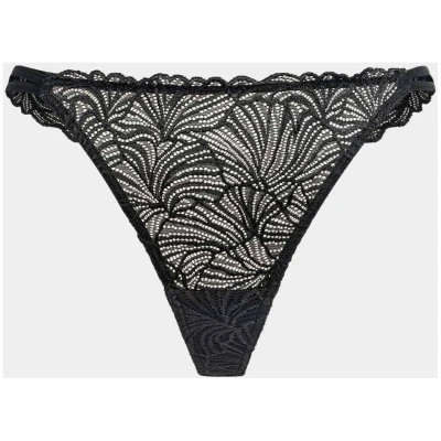 erlich textil Fluid Lace String für Frauen aus Polyamid (recycelt) in schwarz
