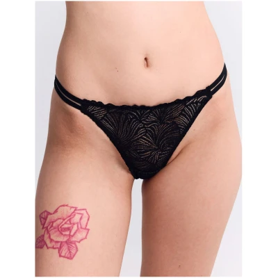 erlich textil Fluid Lace String für Frauen aus Polyamid (recycelt) in schwarz