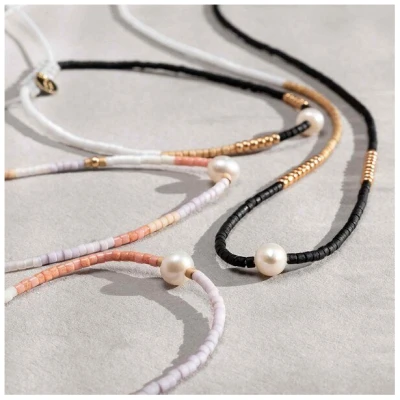 fejn jewelry Armkette oder Fußkette 'miyuki' mit bunten Glasperlen