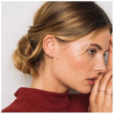 fejn jewelry shiny mini hoop | solid gold