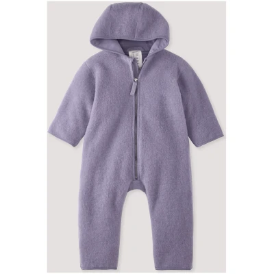 hessnatur Baby Wollfleece Overall Regular aus Bio-Merinowolle - lila - Größe 86/92