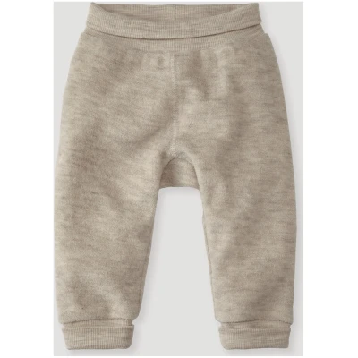 hessnatur Baby Wollfrottee Hose Regular aus Bio-Merinowolle - beige - Größe 62/68