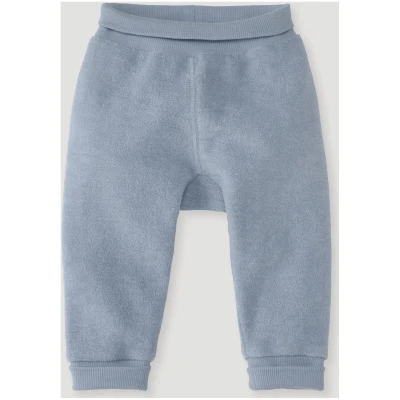 hessnatur Baby Wollfrottee Hose Regular aus Bio-Merinowolle - blau - Größe 50/56