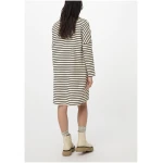 hessnatur Damen Heavy Slub Jerseykleid Streifen Mini Oversize aus Bio-Baumwolle - schwarz - Größe 36