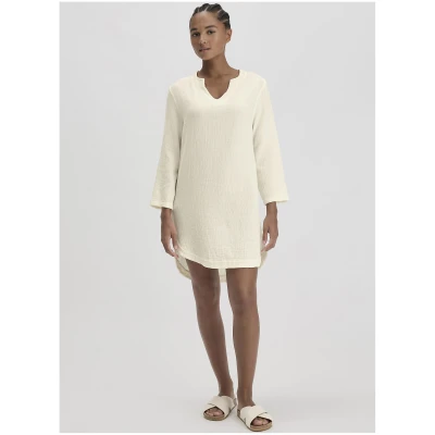 hessnatur Damen Musselin Nachthemd Relaxed PURE COMFORT - natur - Größe 38