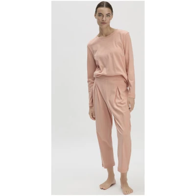 hessnatur Damen Pyjama Regular PURE NATURE aus Bio-Baumwolle - rosa - Größe 34