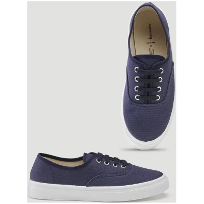 hessnatur Damen Sneaker Canvas - blau - Größe 38