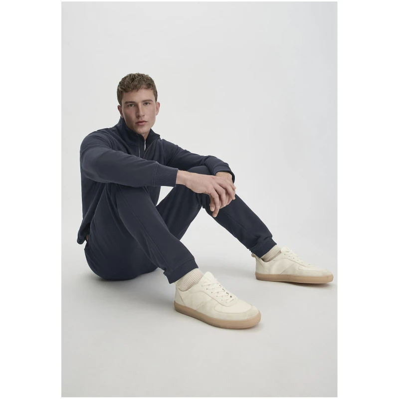 hessnatur Herren Sweathose TRIAS Relaxed aus Bio-Baumwolle - blau - Größe 46
