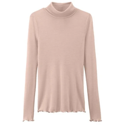 hessnatur Longsleeve mit Rollkragen Fitted WARM TOUCH aus Bio-Merinowolle und TENCEL Lyocell