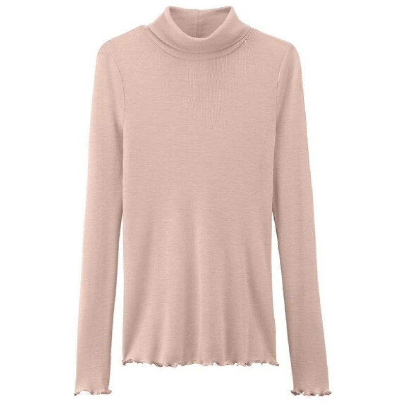 hessnatur Longsleeve mit Rollkragen Fitted WARM TOUCH aus Bio-Merinowolle und TENCEL Lyocell