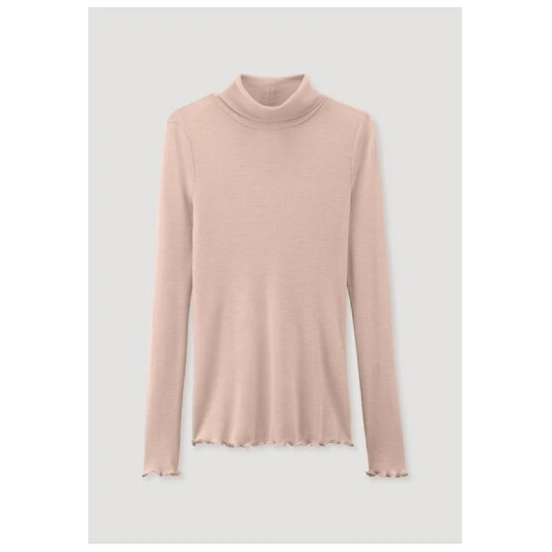 hessnatur Longsleeve mit Rollkragen Fitted WARM TOUCH aus Bio-Merinowolle und TENCEL Lyocell