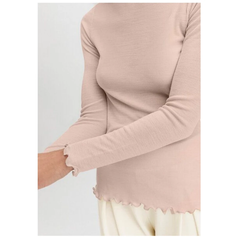 hessnatur Longsleeve mit Rollkragen Fitted WARM TOUCH aus Bio-Merinowolle und TENCEL Lyocell