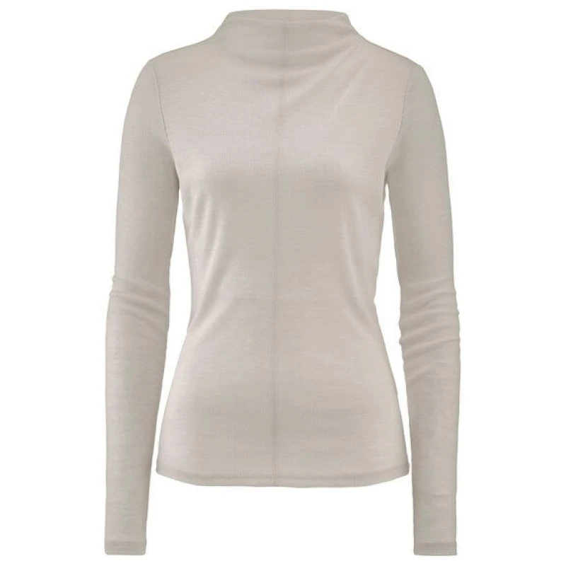 hessnatur Rib Shirt Langarm Slim aus Schurwolle und TENCEL Lyocell