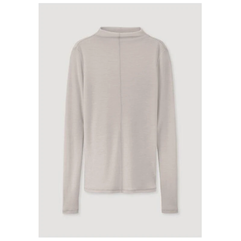 hessnatur Rib Shirt Langarm Slim aus Schurwolle und TENCEL Lyocell