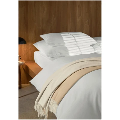 hessnatur Satin Bettwäsche-Set aus Bio-Baumwolle - weiß - Größe 135x200 / 40x80 cm
