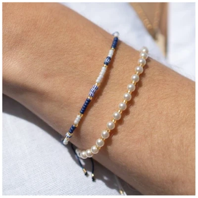 juni Perlenarmbänder Set "Hamptons" - maritim elegant