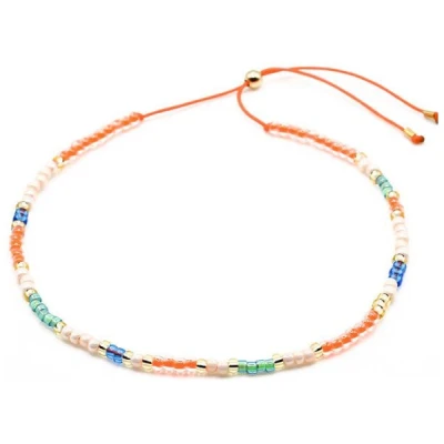 juni Sommer Perlenarmband "Wind Breeze" apricot