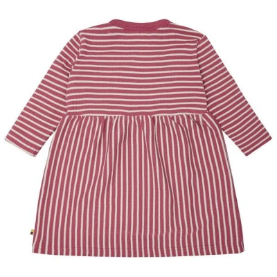 loud + proud Babys & Kinder Kleid langarm gestreift mit Rippe, GOTS-zertifiziert
