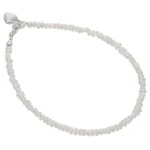 pakilia Silber Perlenarmband Perlen mit Herz-anhänger Fair-Trade und handmade
