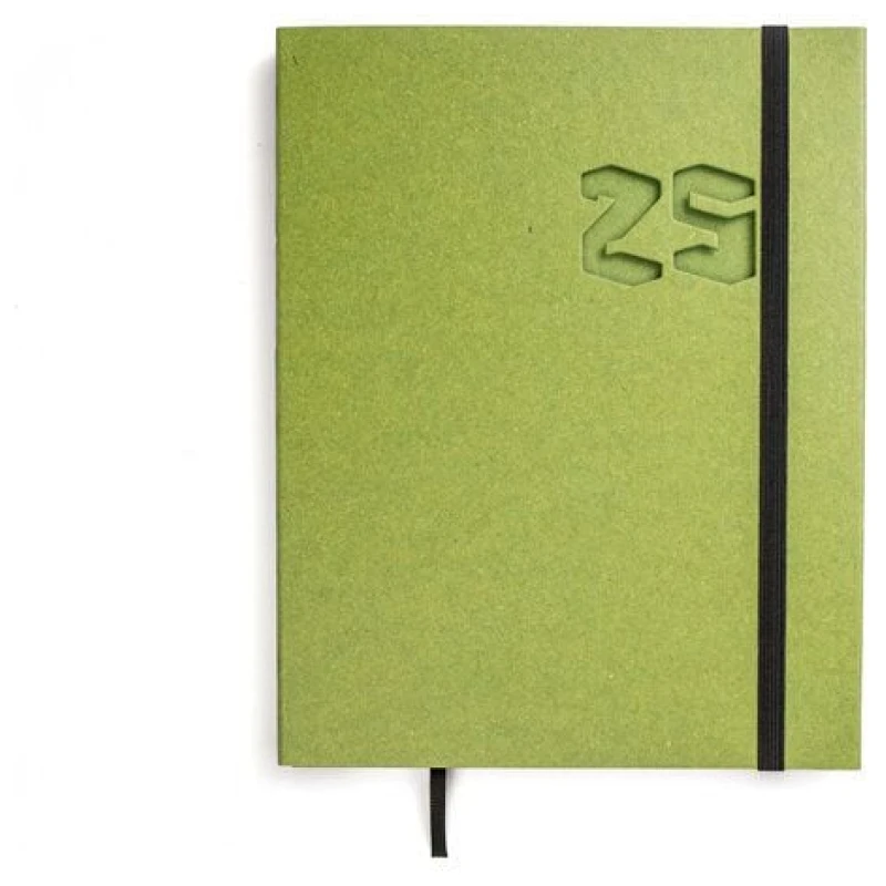 tyyp Buchkalender 2025 aus 100 % Recyclingpapier "Schweizer Broschur"