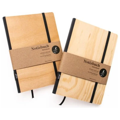 tyyp Nachhaltiges Design-Notizbuch A5 Holz aus 100 % Recyclingpapier