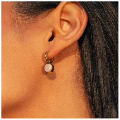 ALEXASCHA Gold Clip Creolen mit Anhänger | Mix & Match