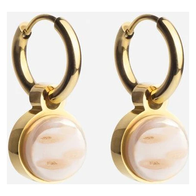 ALEXASCHA Gold Creolen mit Anhänger | Mix & Match
