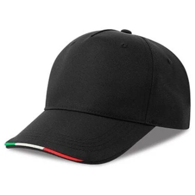 Atlantis Headwear Atlantis Cap Basecap Kappe Cappy kontrastierende Paspeln in Farben der italienischen Flagge