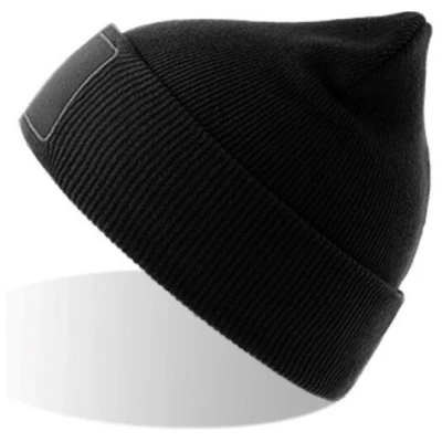 Atlantis Headwear Atlantis Wind Beanie Mütze mit unbedruckten Aufnäher