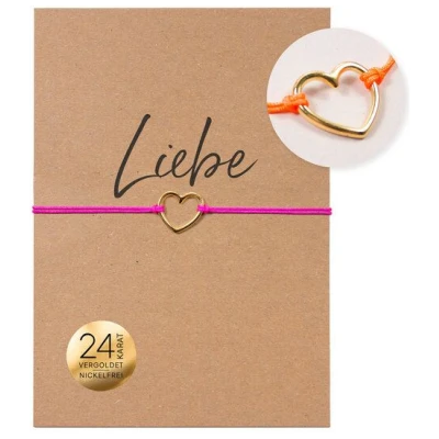 Bow & Hummingbird Armband auf Karte - Herz - Liebe