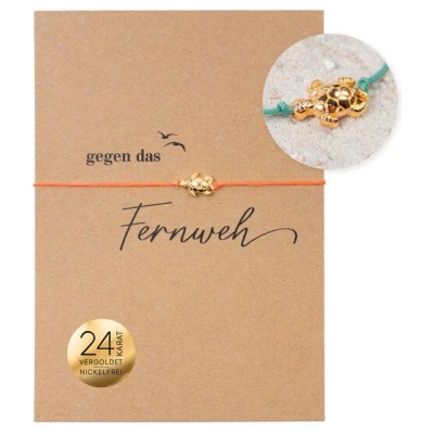 Bow & Hummingbird Armband auf Karte - Schildkröte - Gegen das Fernweh