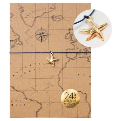 Bow & Hummingbird Armband auf Karte - Seestern - Schatzkarte
