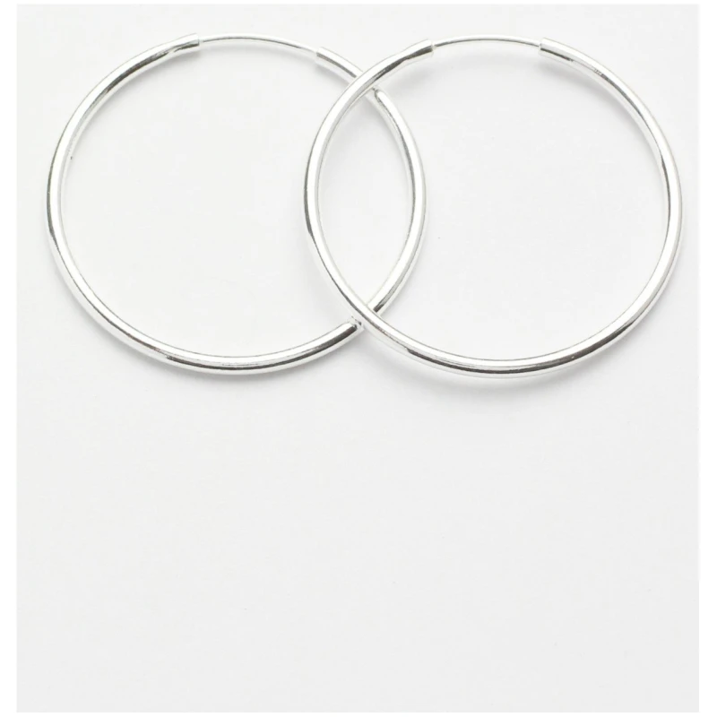 Creole Basic Hoop Silber M