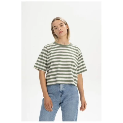 Cropped T-Shirt DESNA Stripes | von MELA | Fairtrade & GOTS zertifiziert