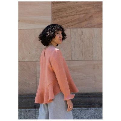 Daniela Salazar Langarm Bluse MARA aus Hanf