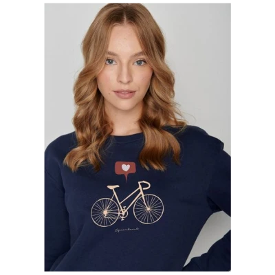 GREENBOMB Bike Love Canty - Gemütliches Sweatshirt aus Bio-Baumwolle / hochwertiger Print / GOTS / Fair & Vegan