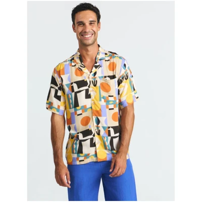 Hemd Belice Print Vibes Orange
