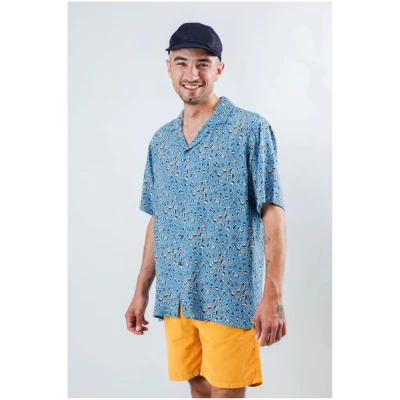Hemd Just Swim Aloha Blau