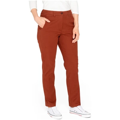 Hose aus Bio-Baumwoll-Gabardine, kastanie 46