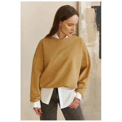 IVA RYCH Oversize Sweatshirt Camel I Deadstock
