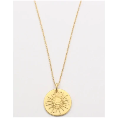 Kette Amulette Sun and Moon Vergoldet