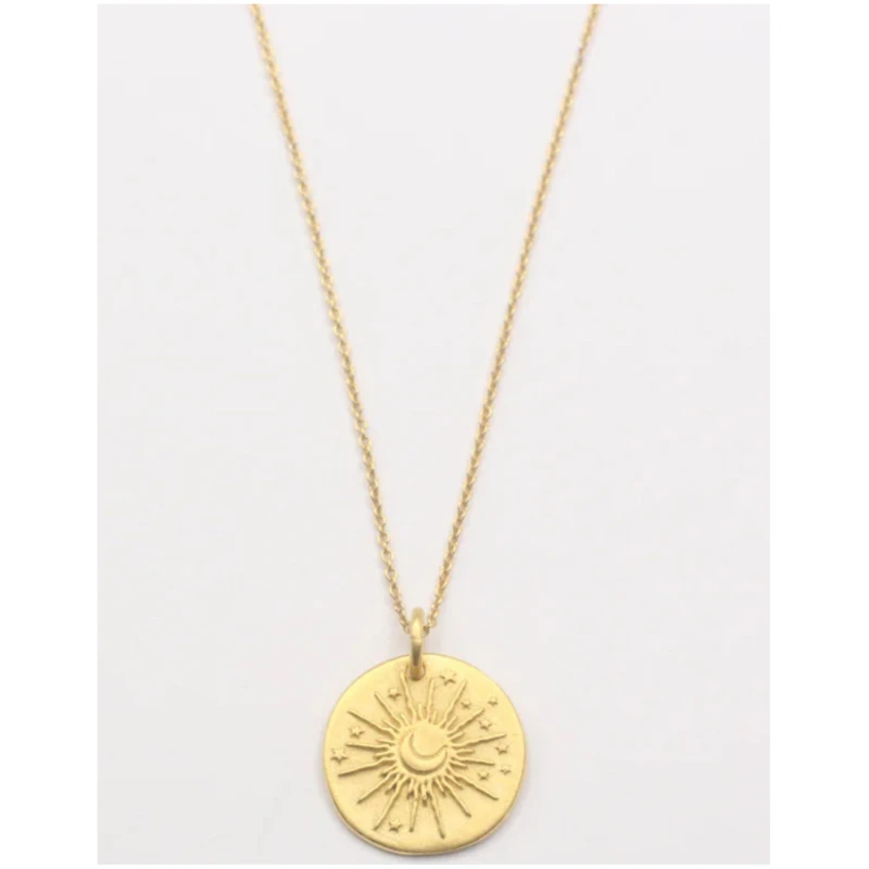 Kette Amulette Sun and Moon Vergoldet