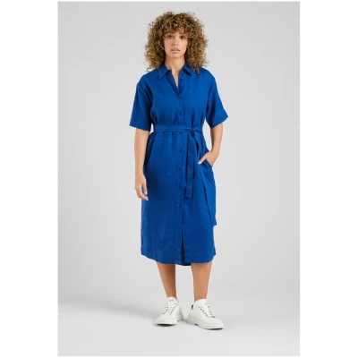 Kleid Ripa Linen Blau