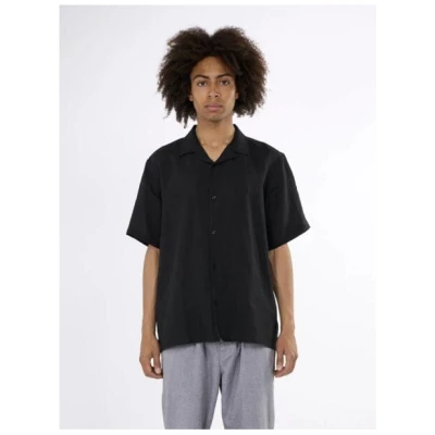 Knowledge Cotton Apparel Box Fit Short Sleeved Linen Shirt